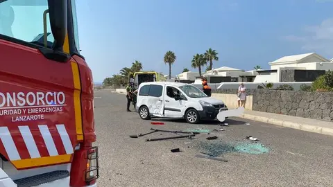 Imagen de uno de los vehículos que protagonizó el chcque de este viernes