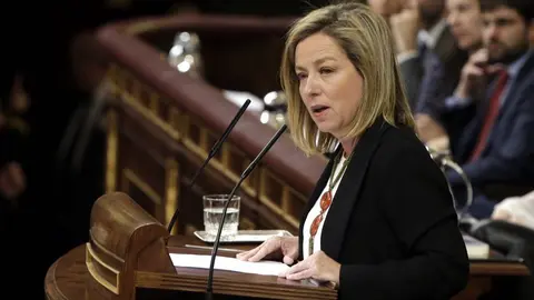 Ana Oramas durante una de sus intervenciones en el Congreso de los Diputados.