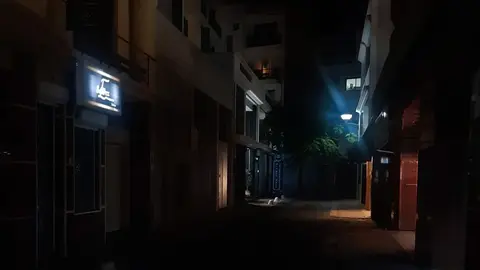 Imagen de la calle José Molina sin luz