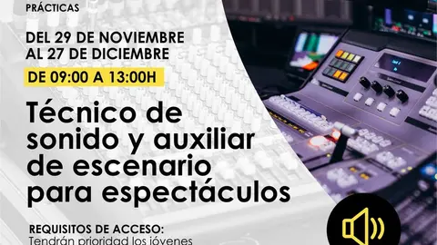 CURSOS FORMACION - TECNICO SONIDO CARTEL REDES 
