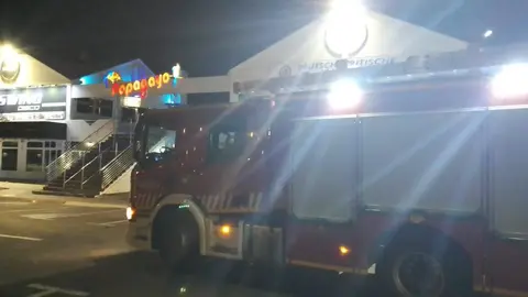 Imagen de la actuación de este domingo de madrugada en Papagayo