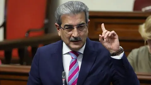 Román Rodríguez durante una comparecencia en el Parlamento autonómico