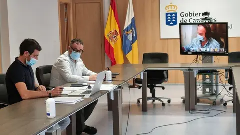 Reunión de la Mesa Sectorial del Gobierno de Canarias.