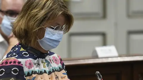 Lucía Olga Tejera en el Parlamento autonómico.