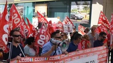 Imagen de archivo de otra concentración de Comisiones Obreras.