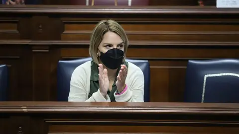 Noemí Santana este miércoles en el Parlamento.