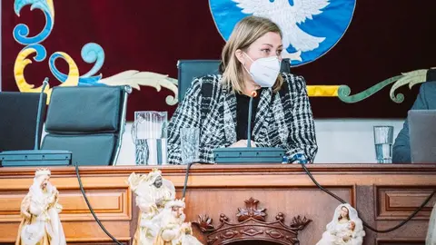 Astrid Pérez en el pleno de diciembre de 2021