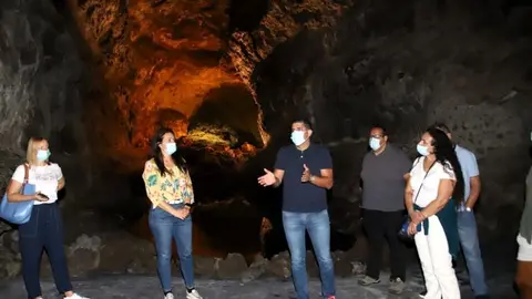 Benjamín Perdomo, en Cueva de los Verdes