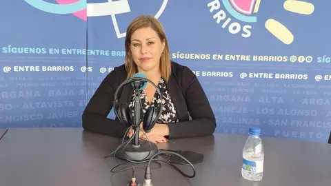 Astrid Pérez antes de iniciar su intervención este miércoles en el programa Entre Barrios.