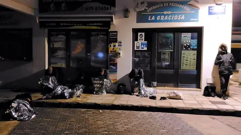 Inmigrantes en La Graciosa.