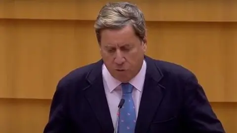 Gabriel Mato en el Parlamento europeo.