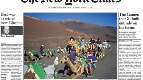 Imagen de la portada del prestigioso New York Times.