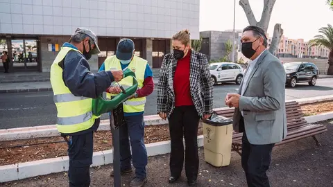 Renovación papeleras en la Vía Medular