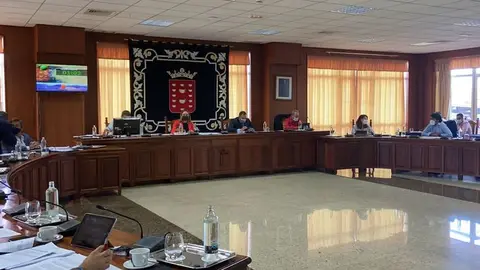 Imagen de archivo de un pleno celebrado en el Cabildo de Lanzarote.