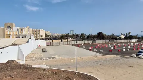 Imagen del Recinto Ferial en el lugar donde está instalado el autocovid