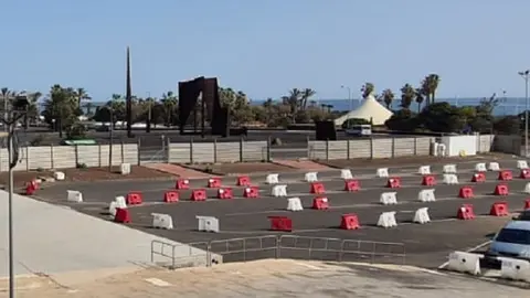 Imagen del lugar donde se ubicó el autocovid.