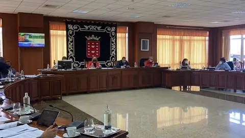 Imagen de archivo de un pleno celebrado en el Cabildo de Lanzarote.