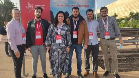 Imagen de los jóvenes socialistas de Lanzarote que acudieron al congreso.