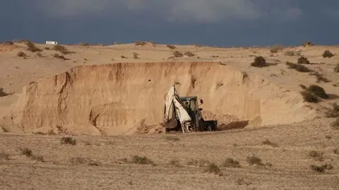 Imagen de una de las denuncias presentadas por la Guardia Civil por extracción de áridos en Lanzarote.