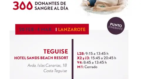 Horarios de extracción del ICHH en el Hotel Sands Beach Resort.