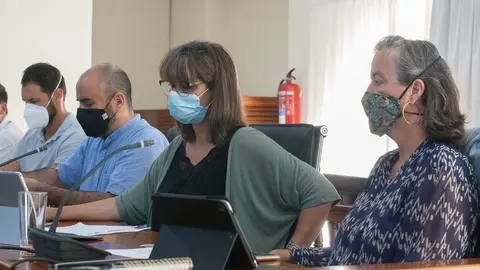 Leticia Padilla durante un pleno en el Ayuntamiento de Arrecife.
