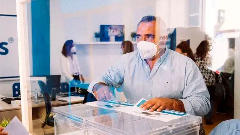 Ángel Vázquez durante la celebración del último congreso insular del PP.