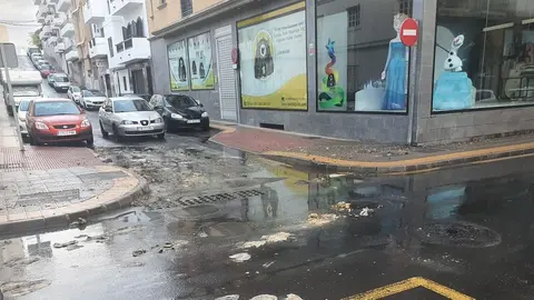 Consecuencias de la lluvia en Arrecife.