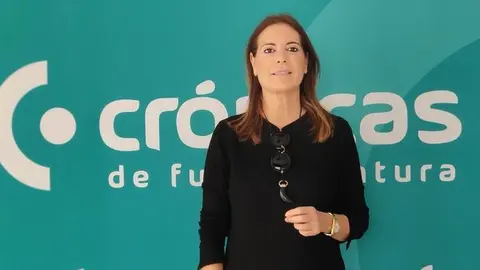 Pilar González en el estudio de Cope Fuerteventura - Crónicas de Fuerteventura.