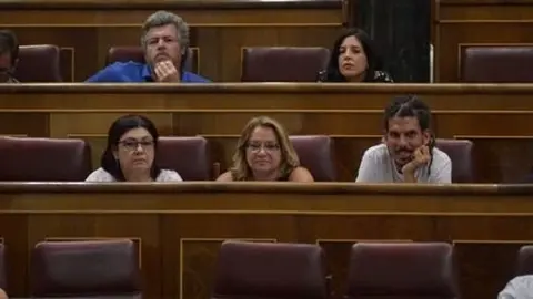 Los diputados de Podemos en una imagen de archivo.