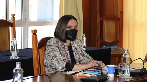 Migdalia Machín en el pleno ordinario del Cabildo.