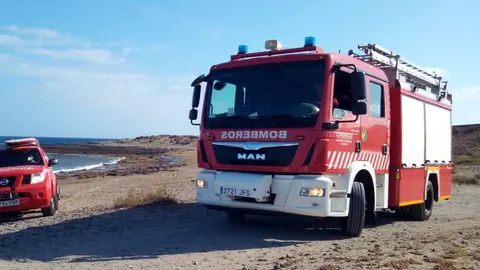 Imagen de archivo de otra actuación de los bomberos de Lanzarote