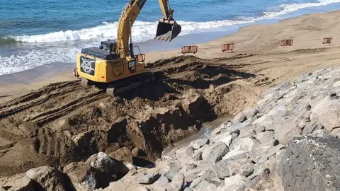 Imagen de la máquina trabajando en la zona.