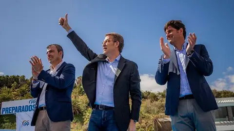 Alberto Núñez durante su última visita a Canarias.