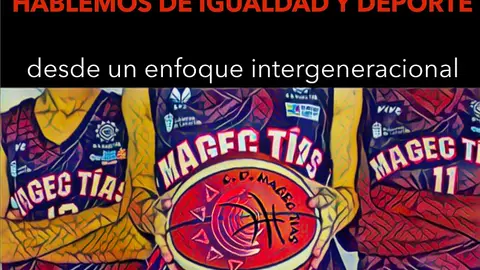 Cartel del evento “Hablemos de igualdad y deporte desde un enfoque intergeneracional”.
