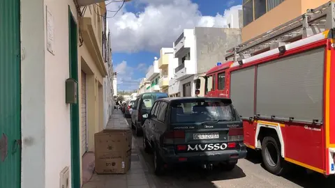 Imagen de la actuación de los bomberos este martes por la tarde