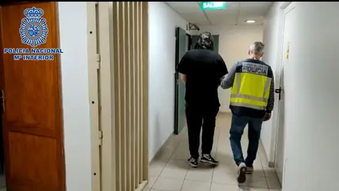 Imagen de uno de los detenidos en por la Policía Nacional.