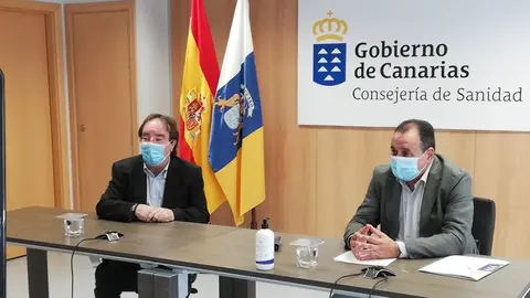 Amos García y Blas Trujillo en una rueda de prensa.