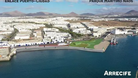 Imagen del proyecto del “Parque Urbano de Naos”.
