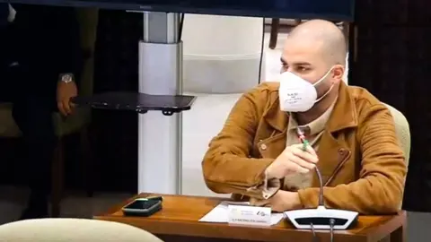 Jesús Machín en una comisión parlamentaria.