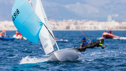Miguel Ángel Morales y Alejandro Martín durante su participación en la regata. Autor: Bernardí Bibiloni.
