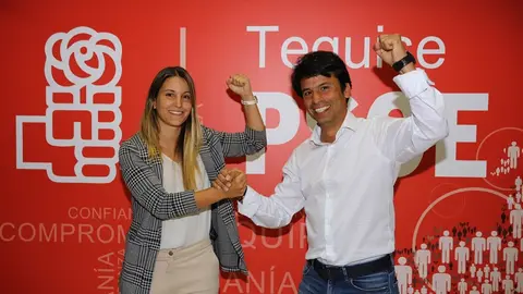 Marcos Bergaz y Jenifer Galán este jueves celebrando su triunfo.