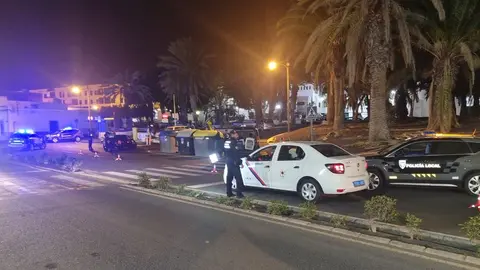 Imagen de uno de los controles realizado por la Policía Local durante este fin de semana
