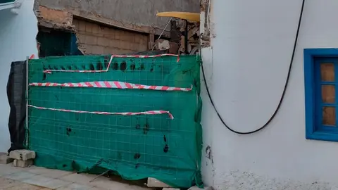 Imagen del inmueble del Charco de San Ginés que denunció esta semana Lanzarote en Pie que se había derribado de forma ilegal