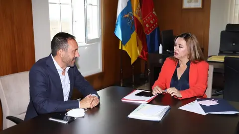 María Dolores Corujo junto a Miguel Ángel Fontes, consejero del Consejo Superior de Colegios de Arquitectos de España.