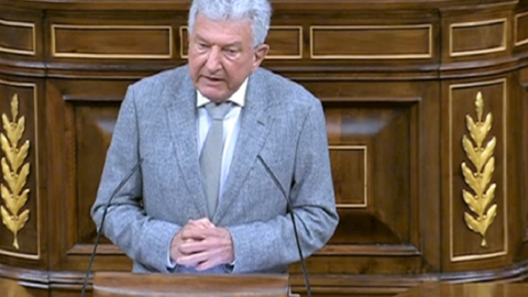 Pedro Quevedo durante su intervención en el Congreso de los Diputados.
