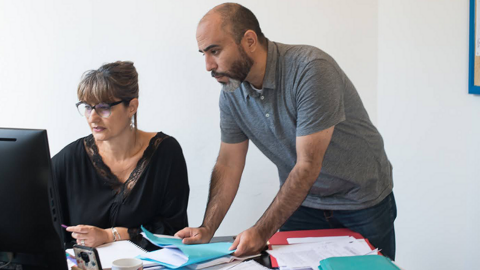 Leandro Delgado junto a Leticia Padilla.