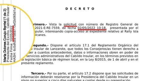 Imagen del decreto en el que el PP demuestra que la presidenta miente con las fechas.