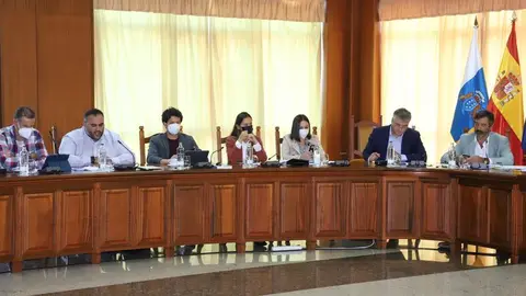 Imagen del grupo de Coalición Canaria en un pleno del Cabildo de Lanzarote.