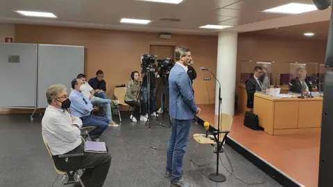 Pedro San Ginés en el momento de iniciar su comparecencia.