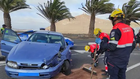 Accidente en San Bartolomé.